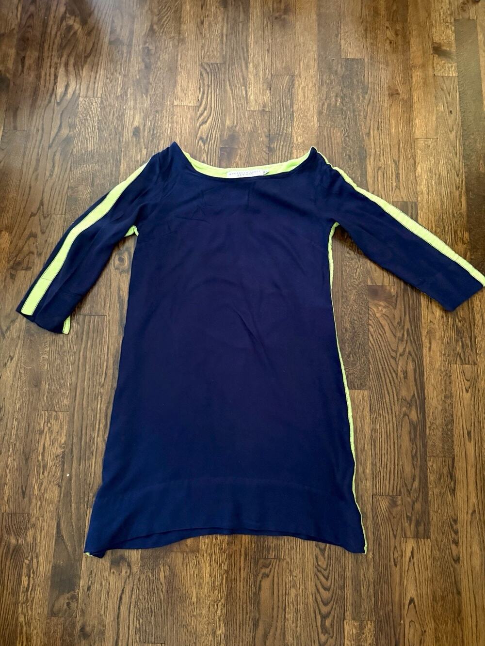 Gretchen Scott Designs Women’s Navy Blue Tunic Color Block Dress Size M